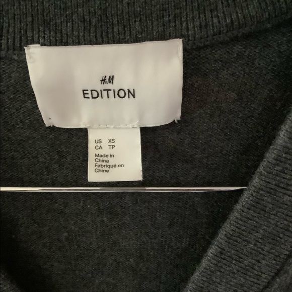 H&M Edition wool blend cardigan, size XS, dark grey - Picture 3 of 5